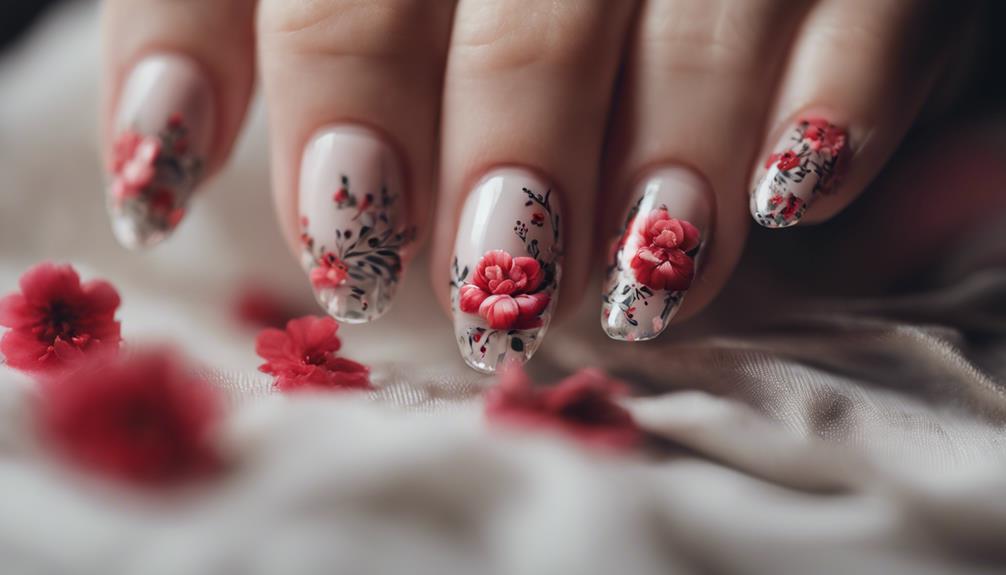 stylish red and pink nails