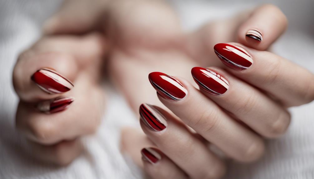 stylish red nail art