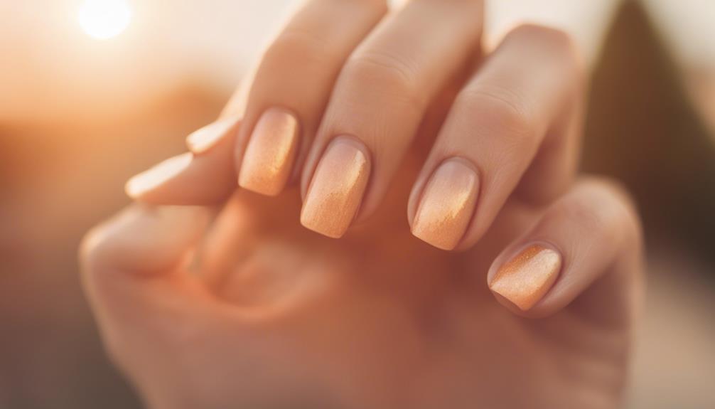 sunset inspired nails with flair