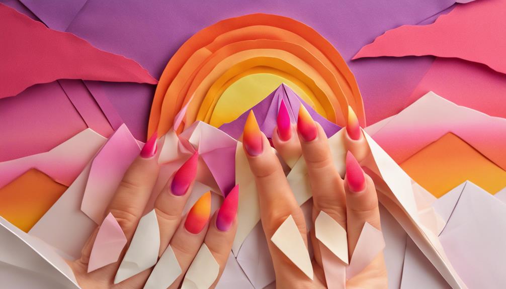 sunset nail art inspiration