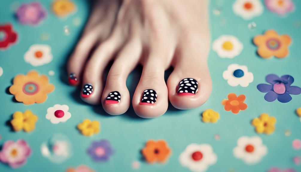 toes decorated with creativity