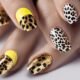 trendy leopard print nails