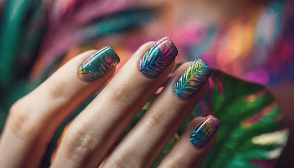 tropical leaf patterns shine