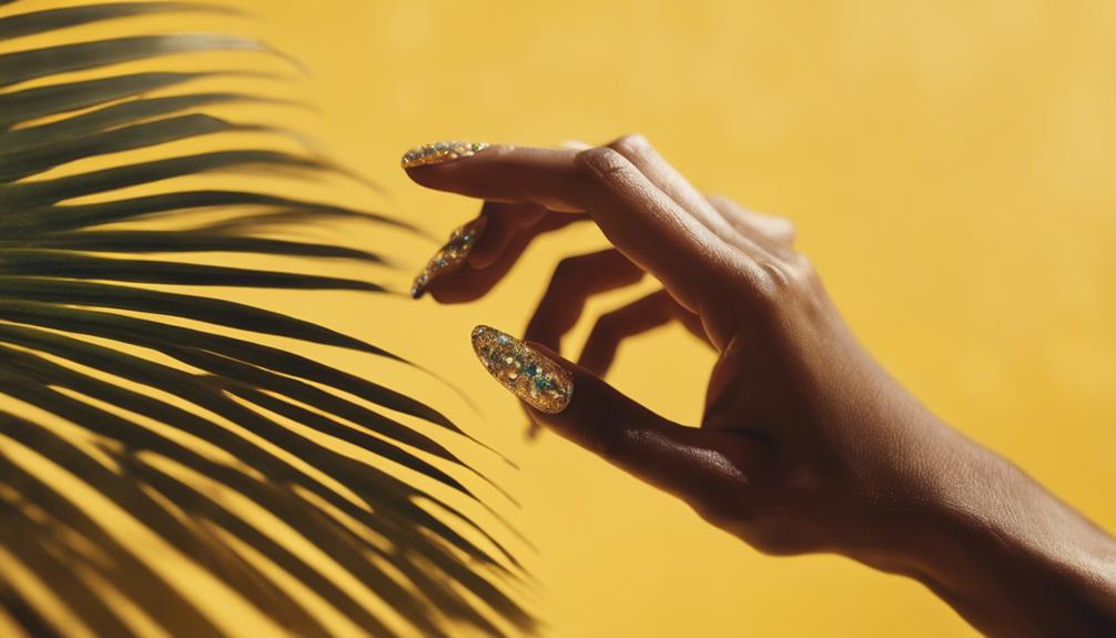 tropical nail art design