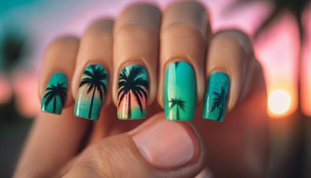 tropical nail art design