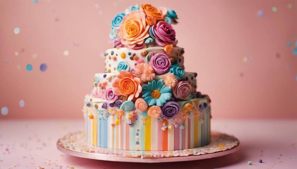 unconventional cake decorating method