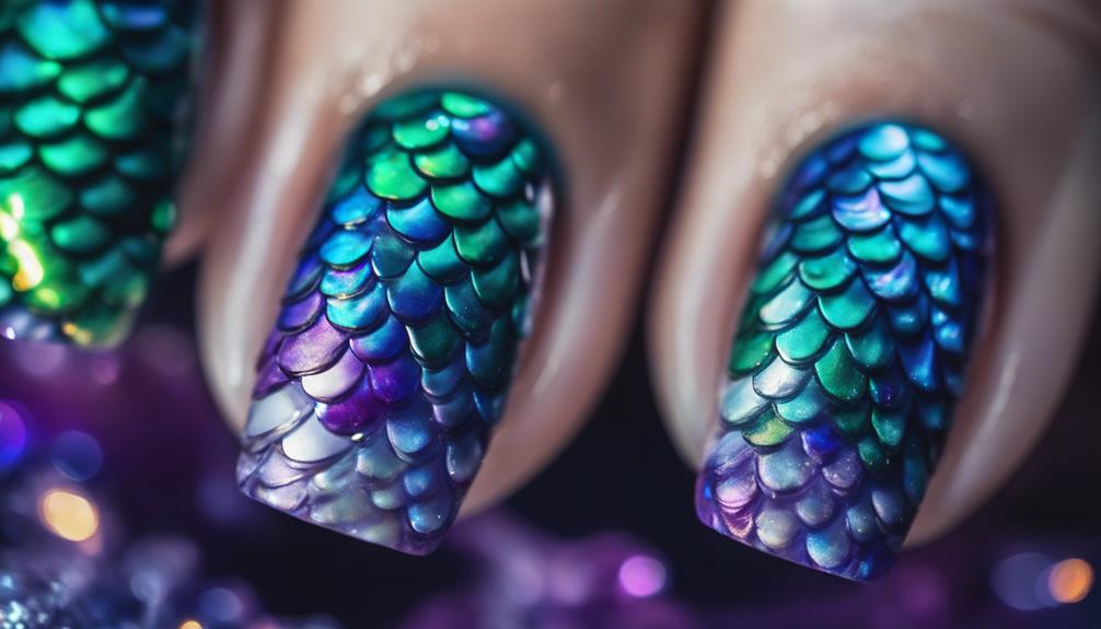 underwater themed nail art design