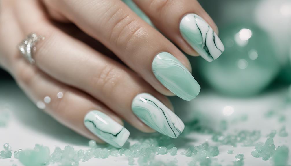 unique mint green marble