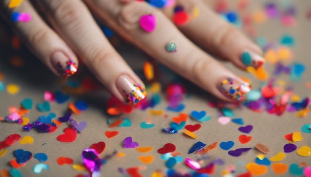 vibrant confetti decorations used