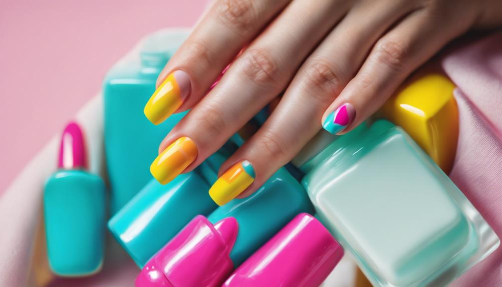 vibrant elegant manicured nails