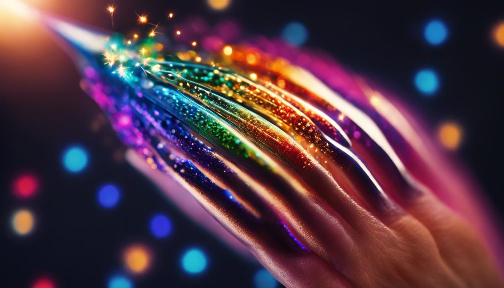 vibrant firework inspired nail design