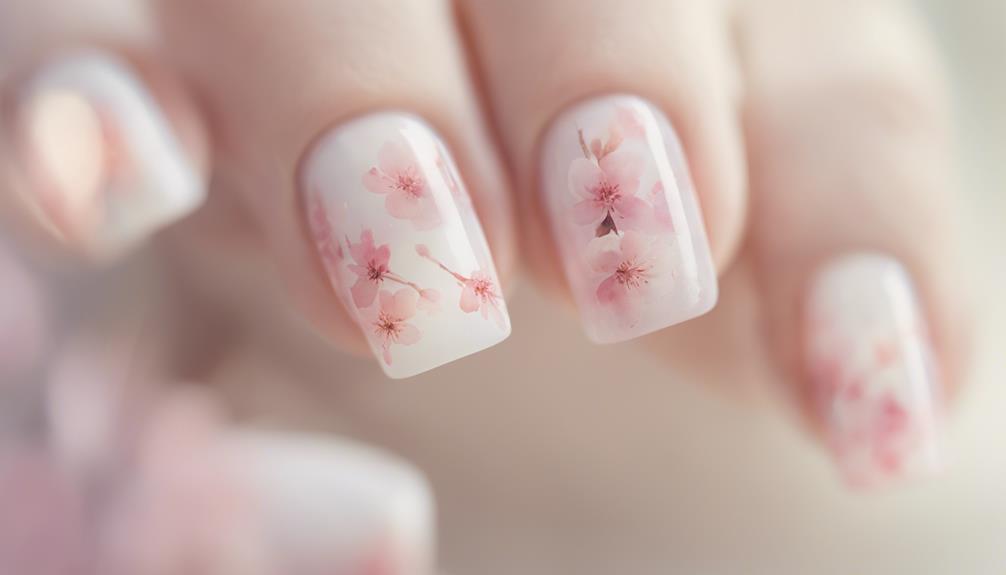 vibrant floral nail art