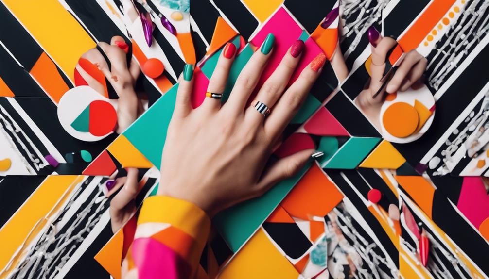 vibrant geometric art pieces