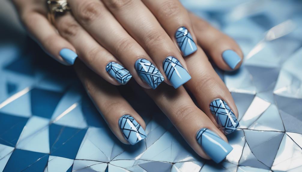 vibrant geometric blue designs