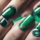 vibrant green nail art