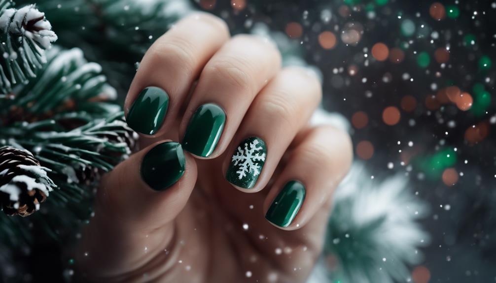 vibrant green nail polish