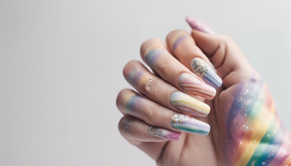 vibrant manicure with flair