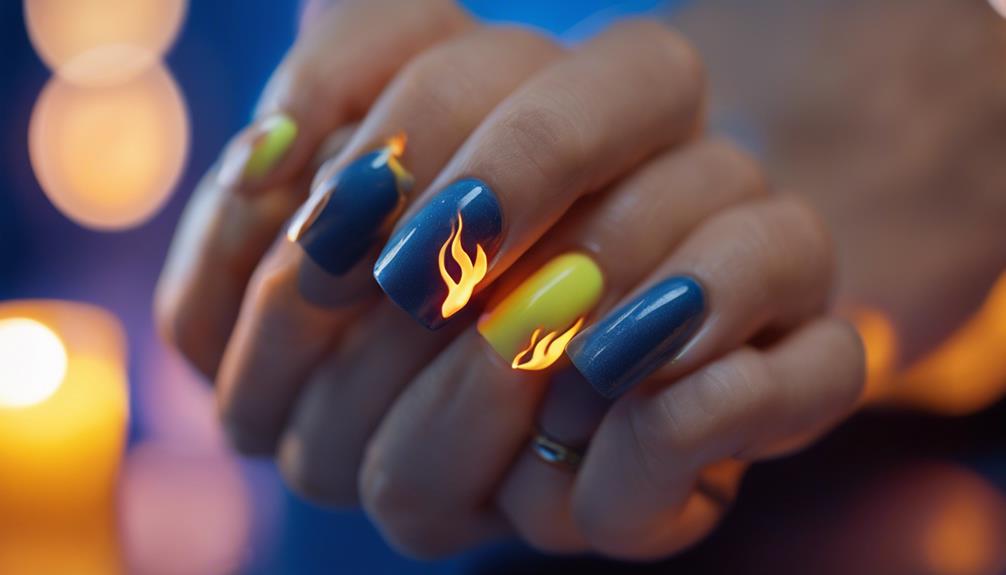 vibrant nail art design