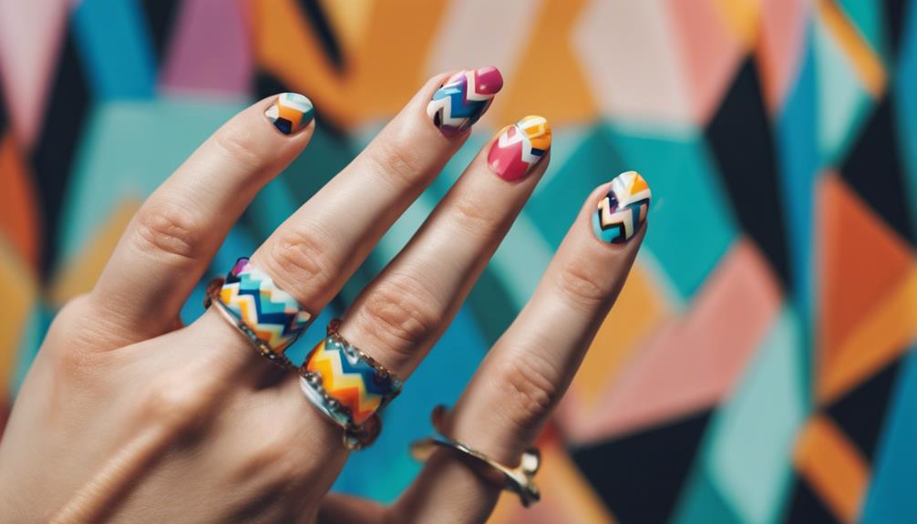 vibrant nail art design