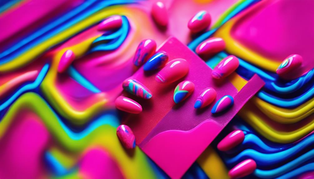 vibrant neon art style