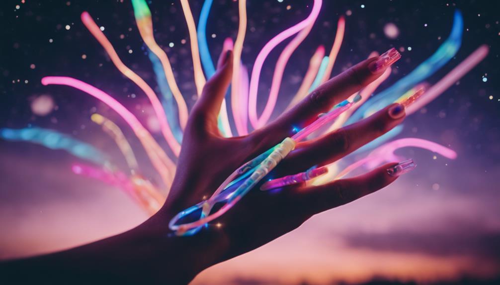vibrant neon nail design