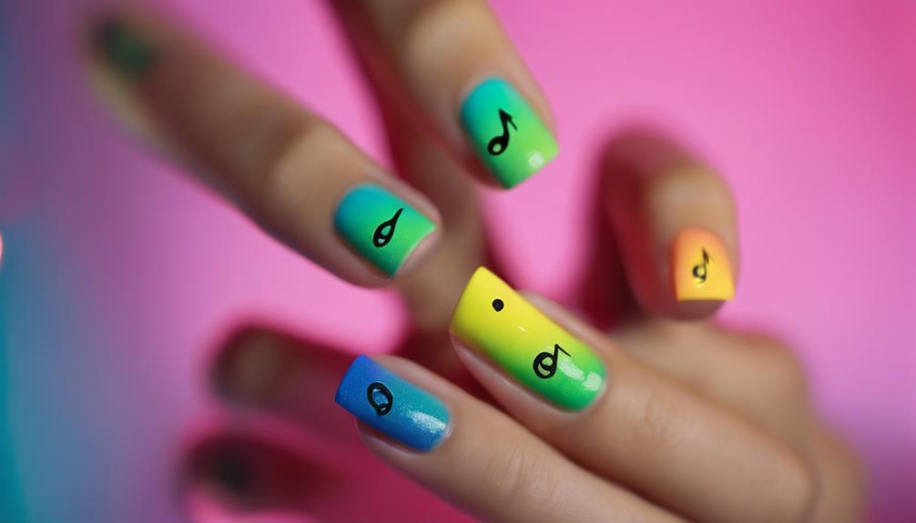 vibrant neon nail trend