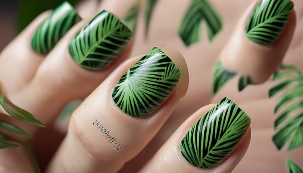 vibrant palm leaf pattern