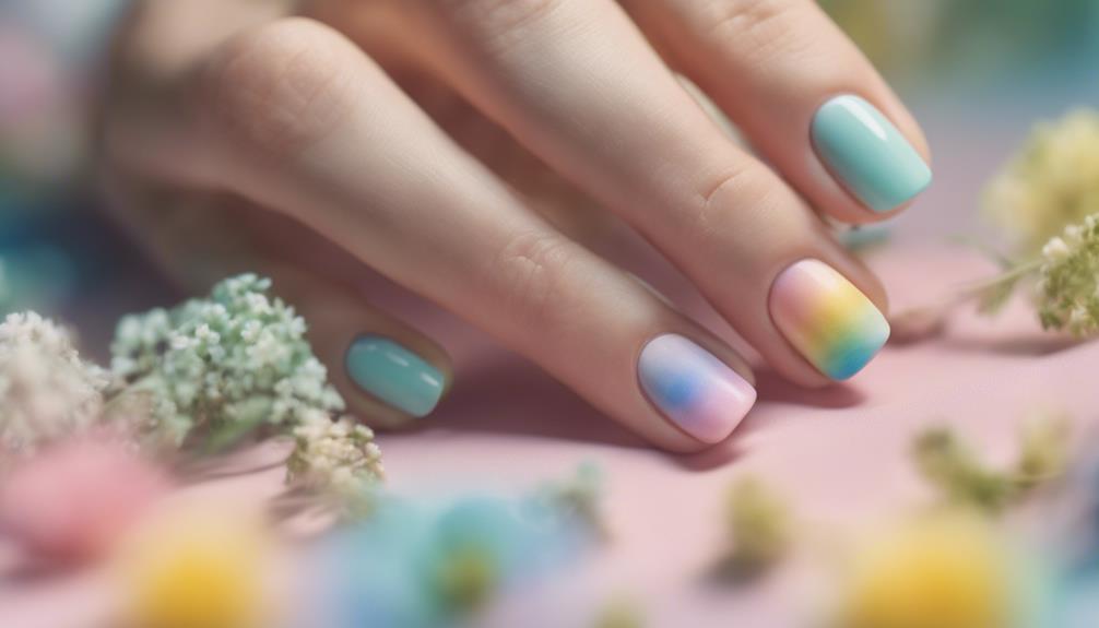 vibrant pastel nail art