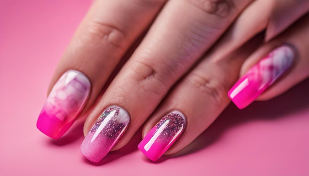 vibrant pink nail designs