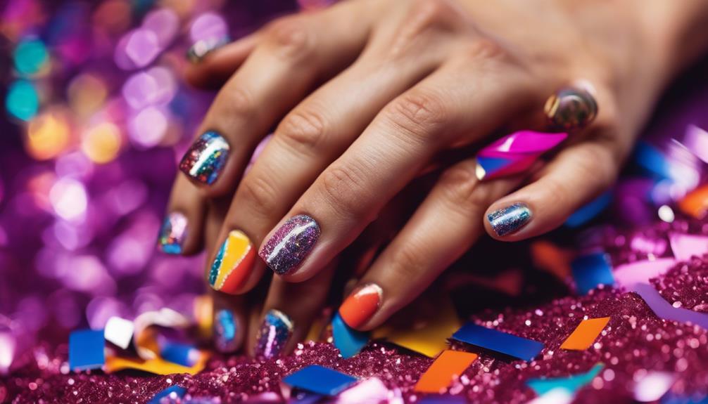 vibrant polished nail art