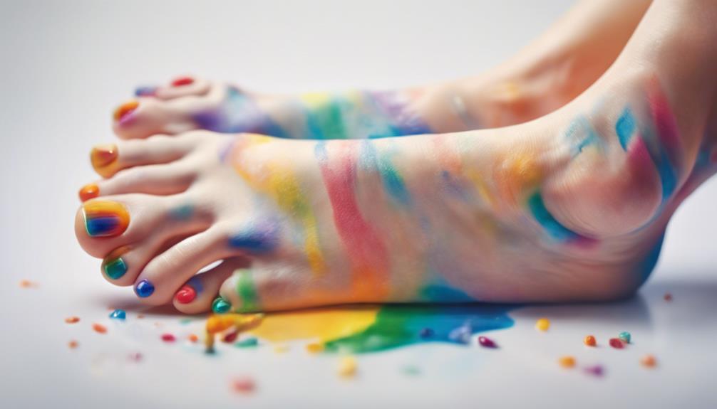 vibrant rainbow sock style