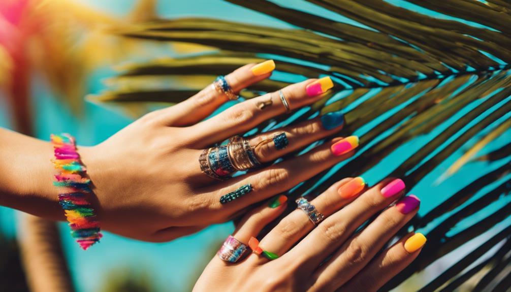 vibrant summer nail designs