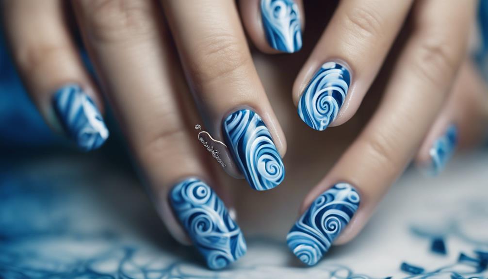 vibrant swirling blue patterns