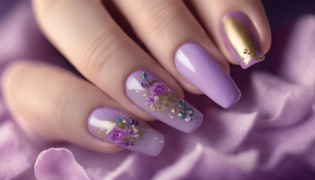 whimsical rapunzel themed nail art