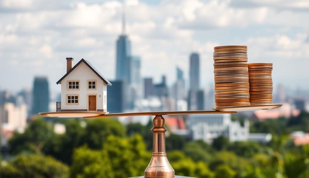 balancing net worth home price