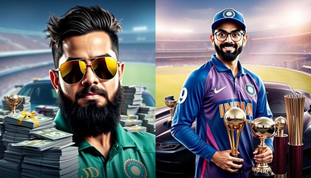 net worth comparison azam vs kohli