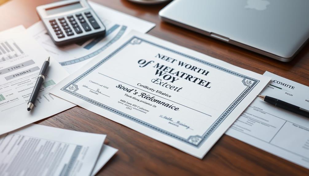 significance of net worth certificates