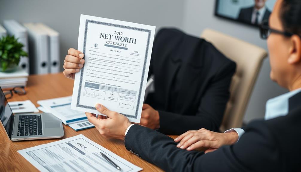 significance of net worth certificates