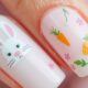 adorable bunny nail art