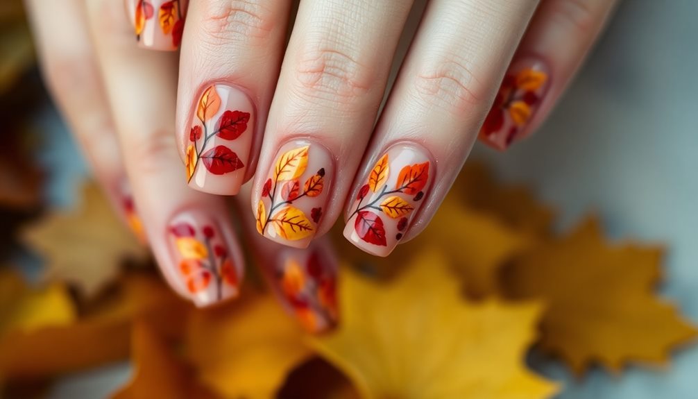 autumn inspired nail art