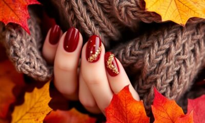 chic almond fall nails