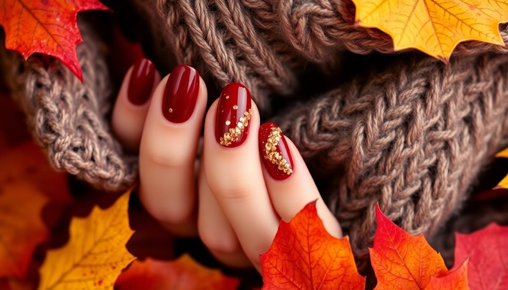 chic almond fall nails