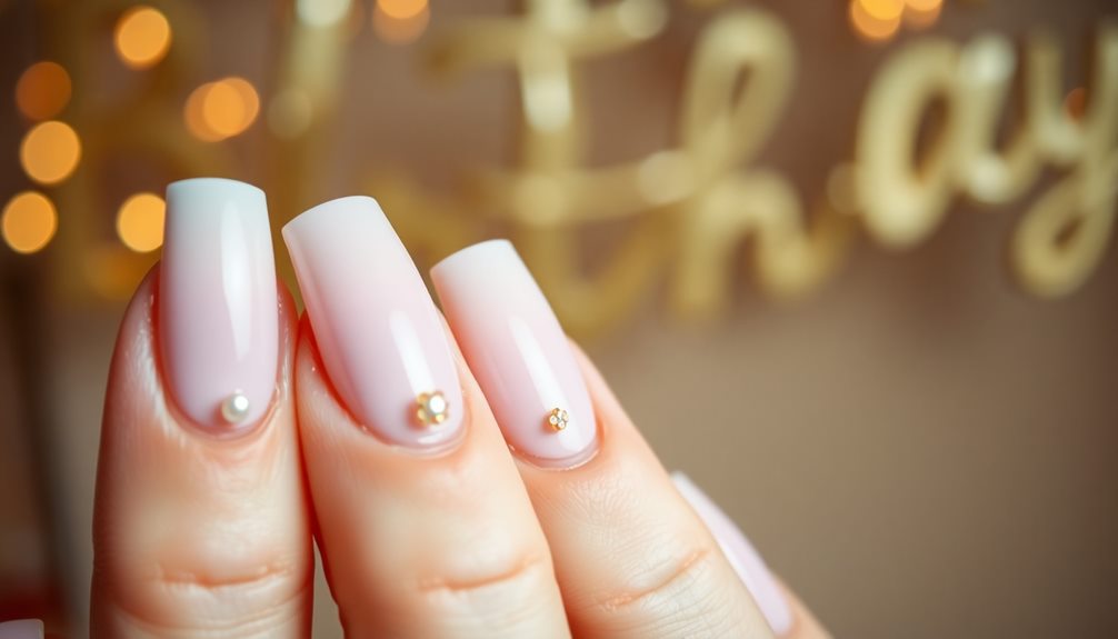 chic birthday nail designs