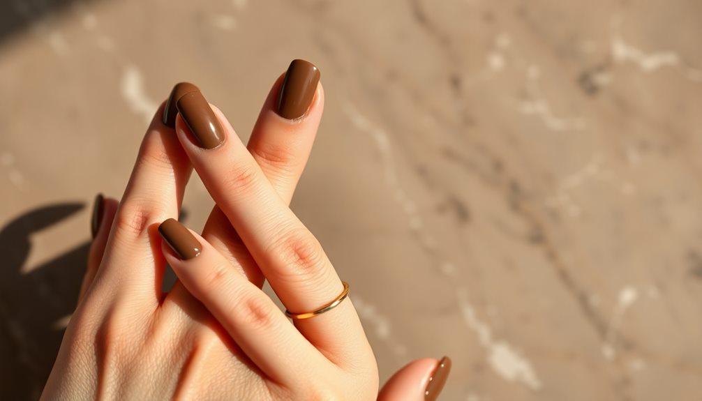 chic brown nail designs