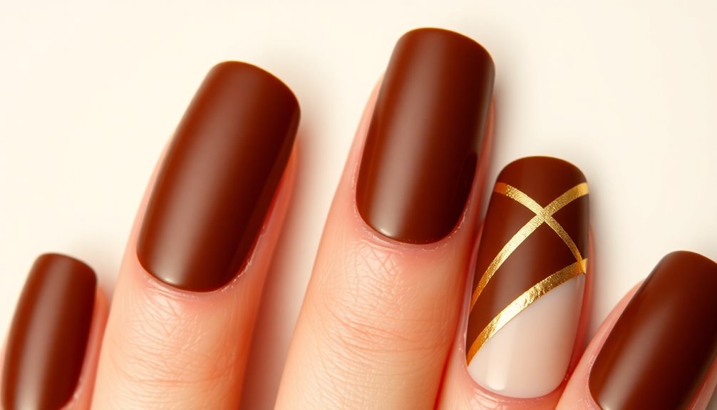 chic brown nail designs