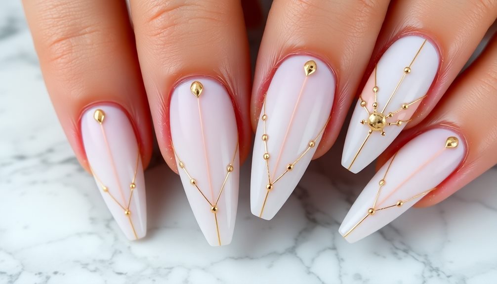 chic simple stiletto nails