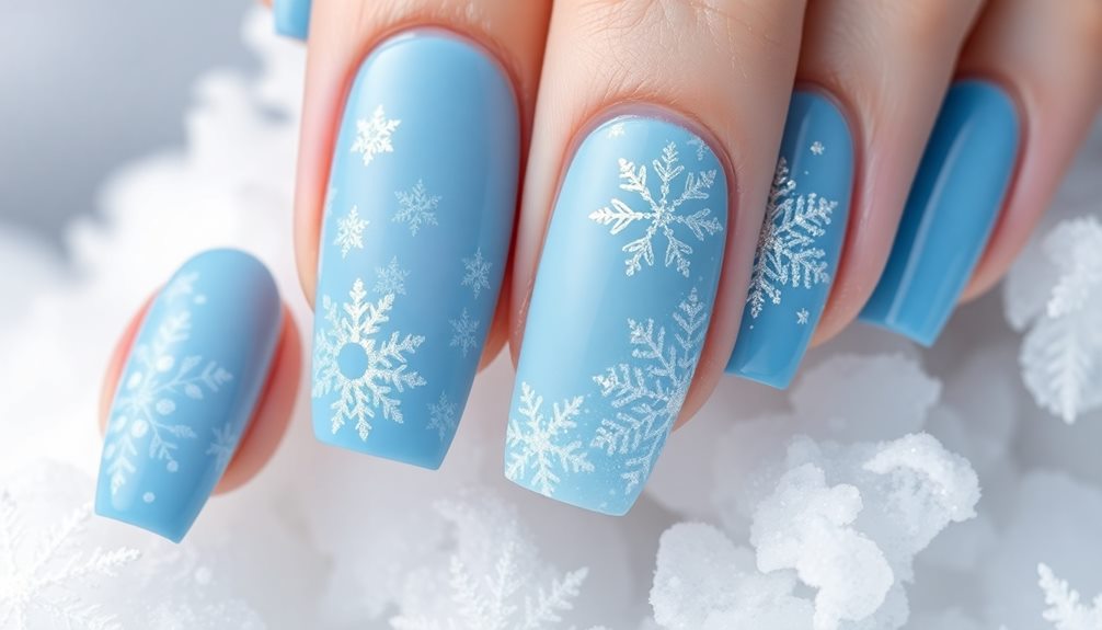 chill winter ice nail designs