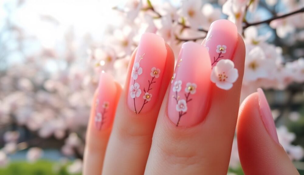 delicate japanese cherry blossom art