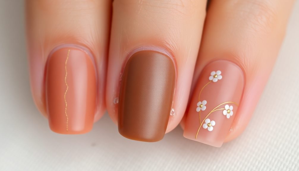 effortlessly chic brown nails