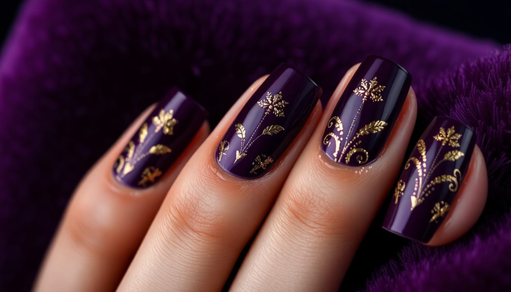 elegant dark purple hues